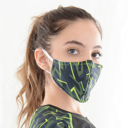 Dust proof printed mask - Black - Champsland