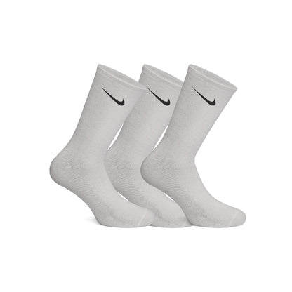 Cotton Basic Crew Socks Pack Of 3 - Grey