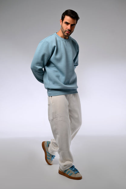 Light Blue Melton Sweatshirt