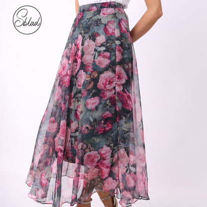 Maxi Floral Printed Skirt