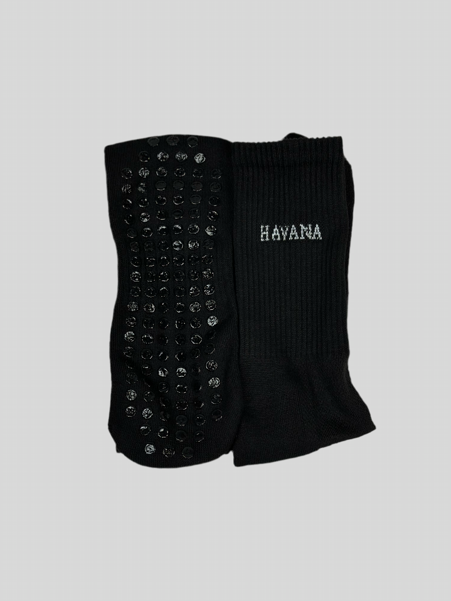 Cotton Athletic Grip Socks – Black