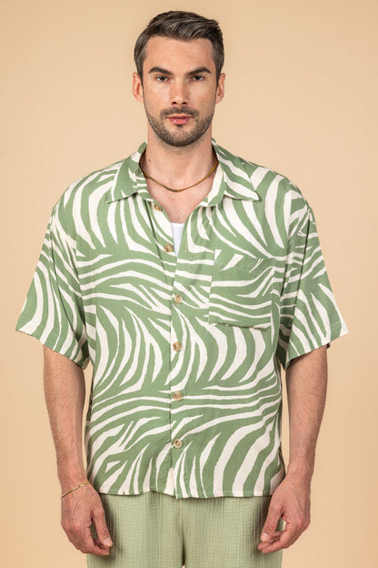 Verdant Mist Boxy Fit Shirt