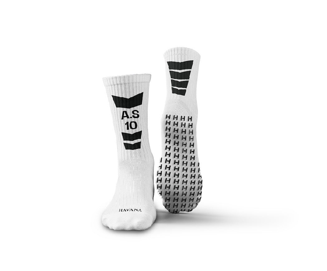 Customized White Mid Calf Socks
