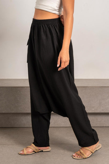 Harem Loose Pants - Black