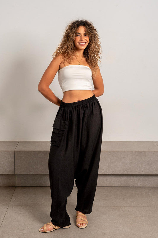 Harem Loose Pants - Black