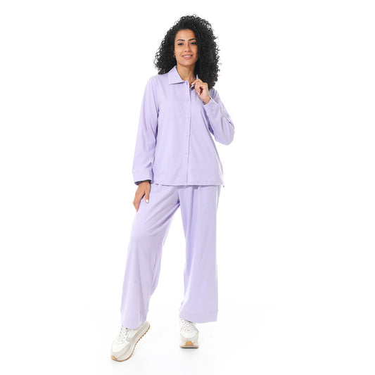 Long Sleeve S.J Pajama - Lavender