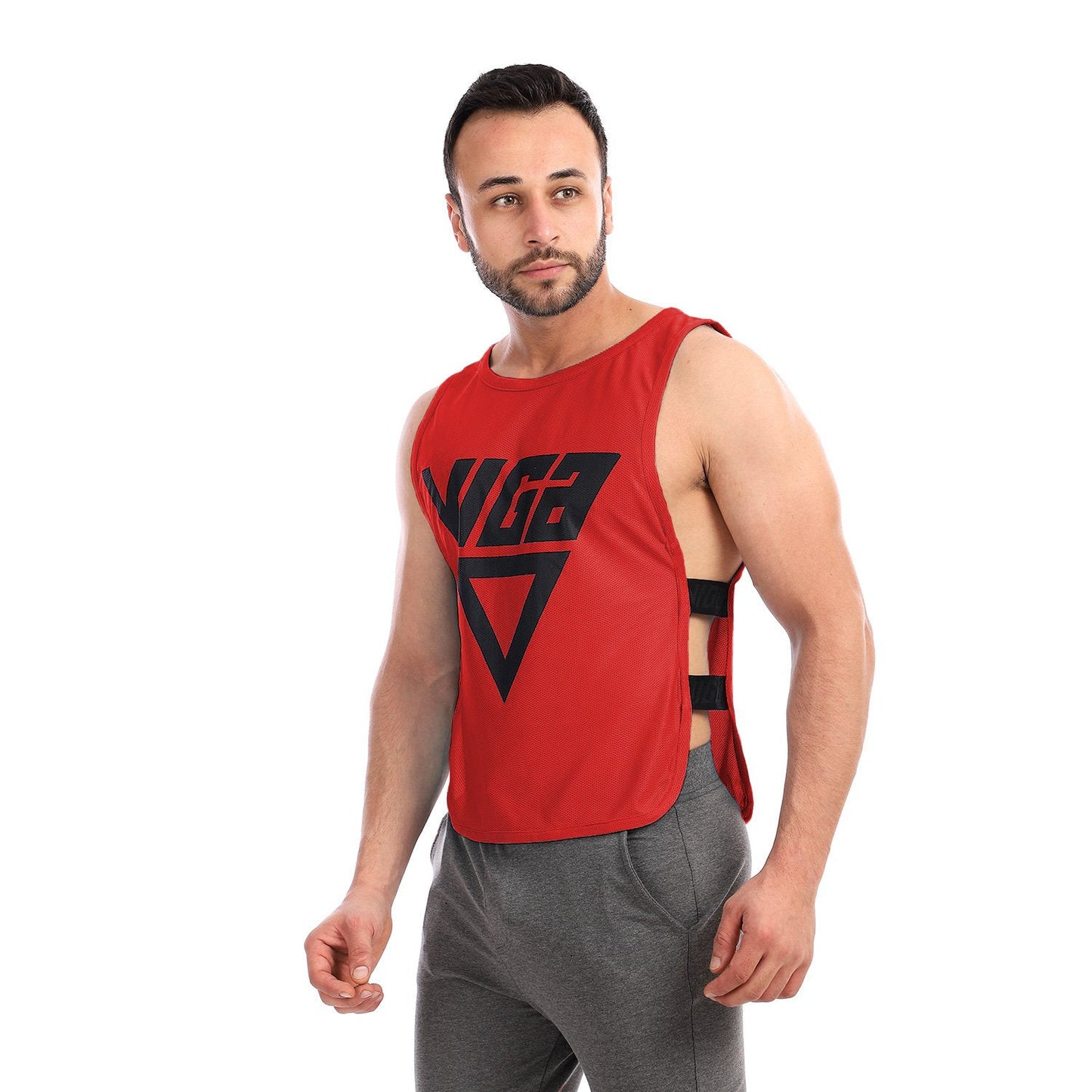 Soccer and training mesh vest/ bibs- Red, Beige - Champsland