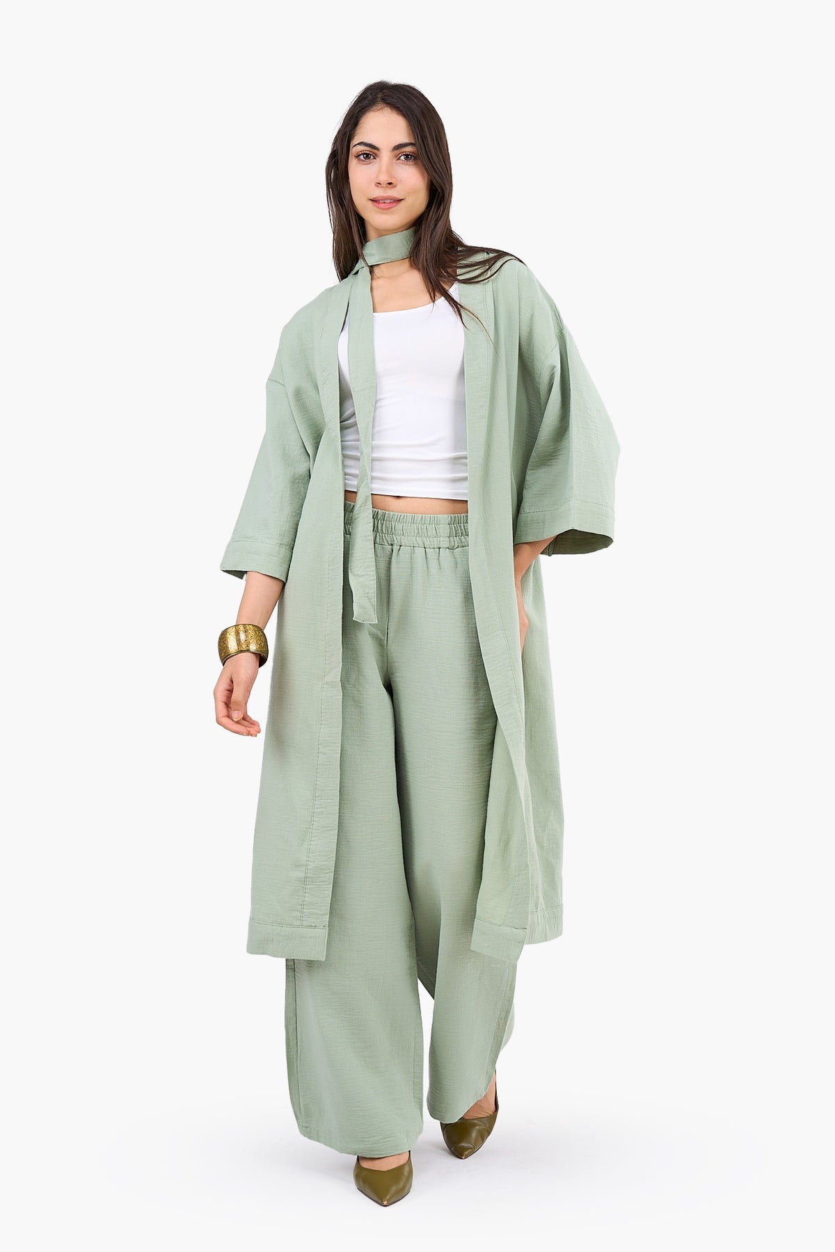 Timeless Midi-Length Kimono