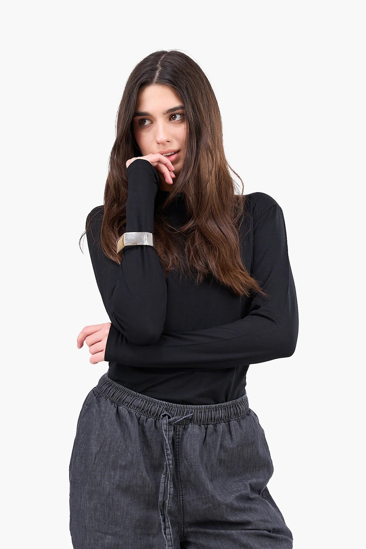 High Neck Basic Top