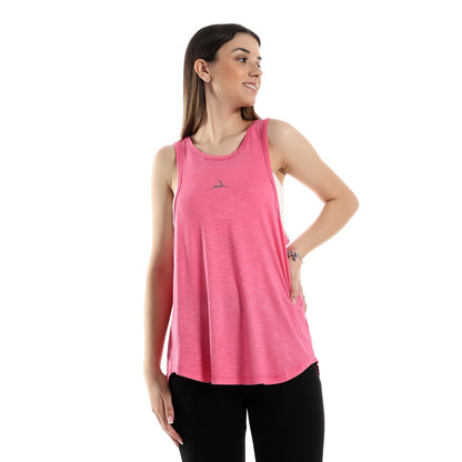 "Doe" Back Splitted Tank Top- Pink - Champsland