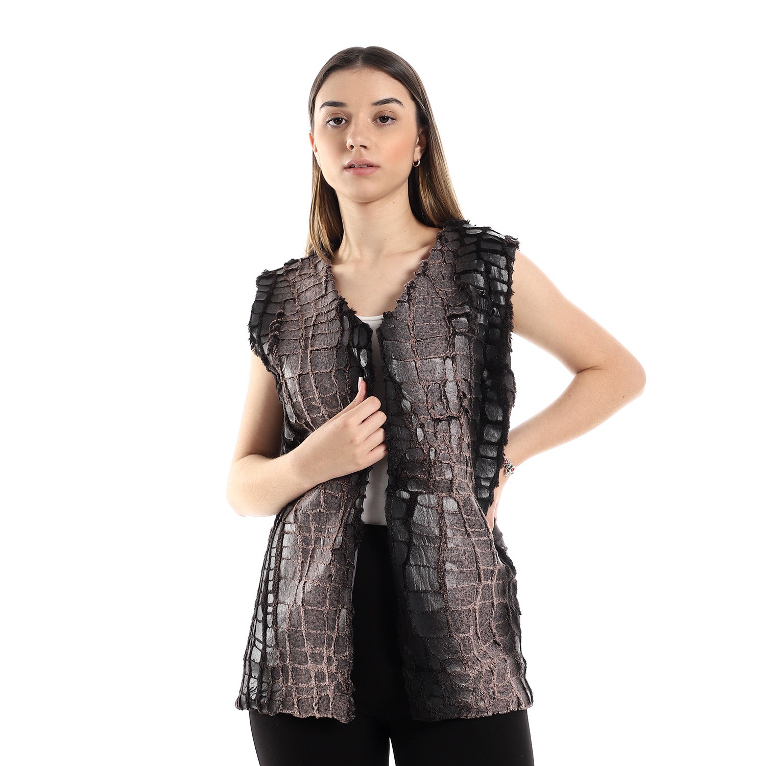 Faux Fur sleeveless vest - Champsland