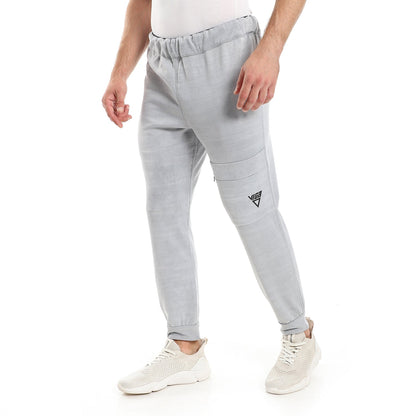 "VIGA" double face sweatpants- Heather Black*Grey