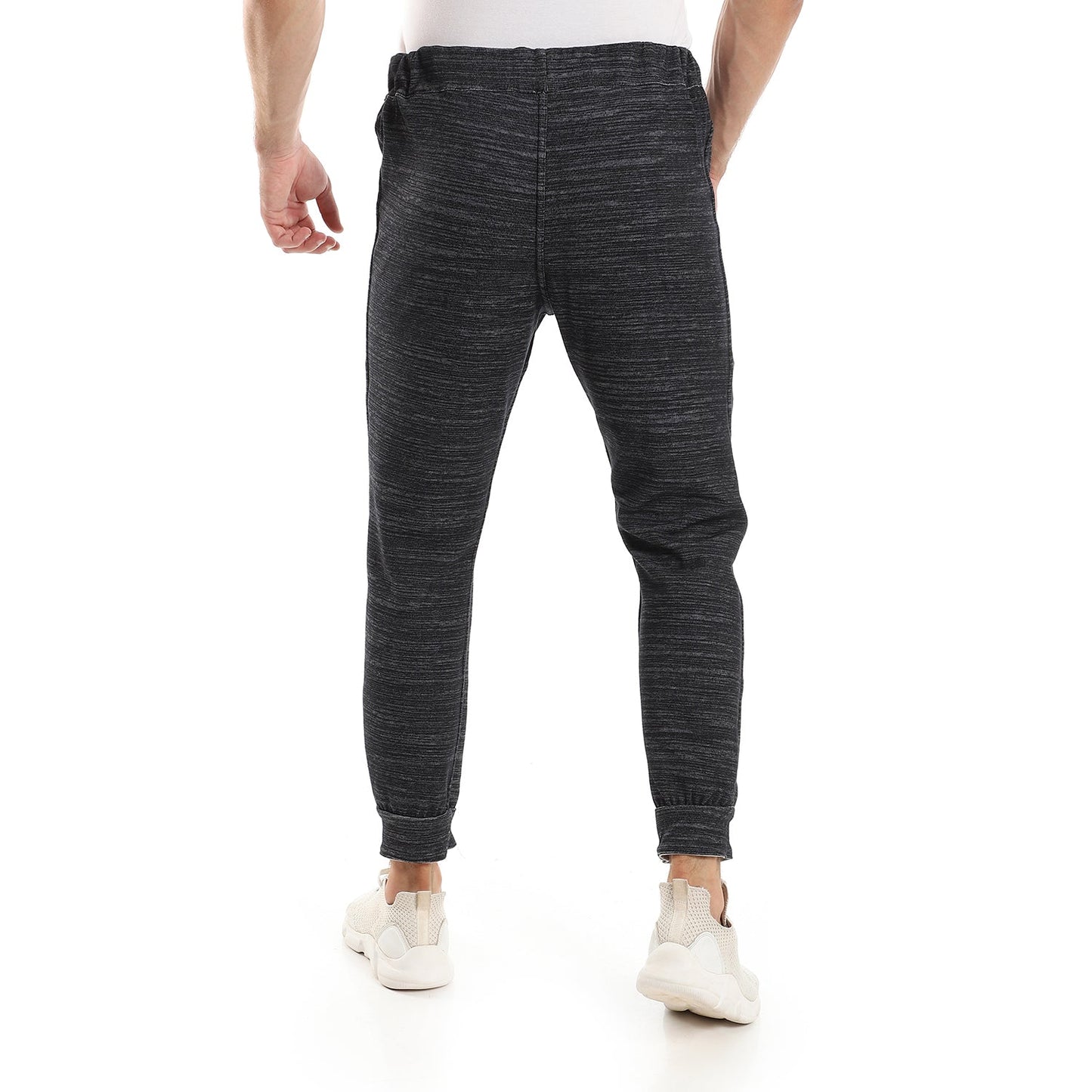 "VIGA" double face sweatpants- Heather Black*Grey