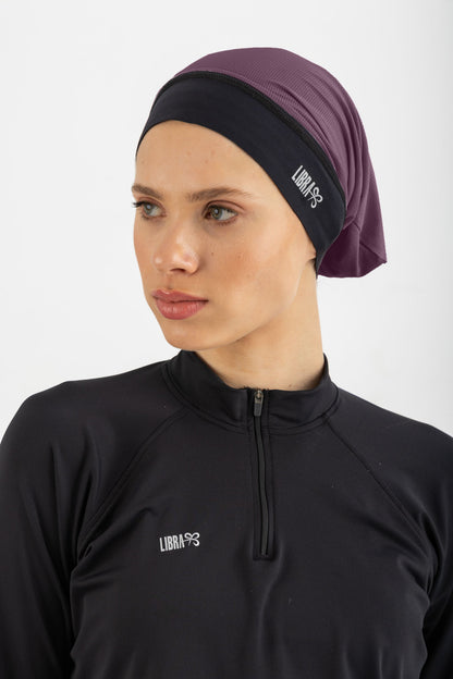 Lycra Modern Head Turban - Plum