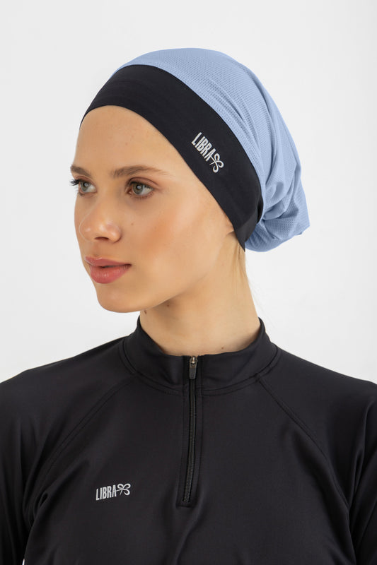 Lycra Modern Head Turban - Ice Blue
