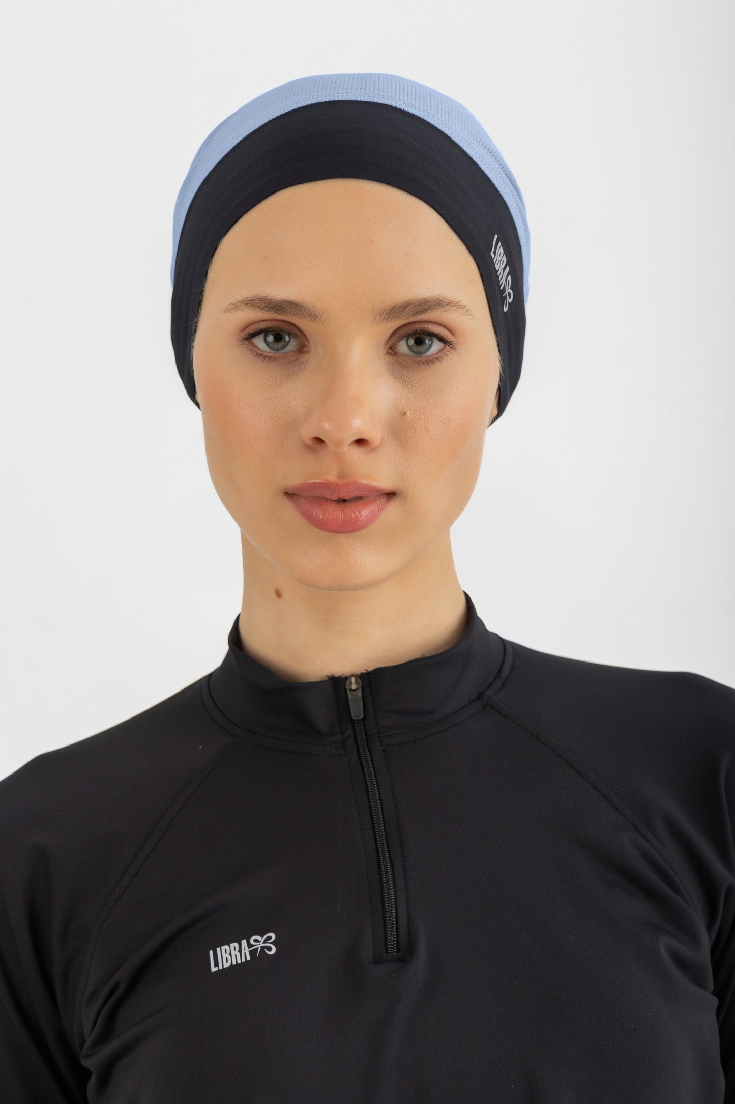 Lycra Modern Head Turban - Ice Blue