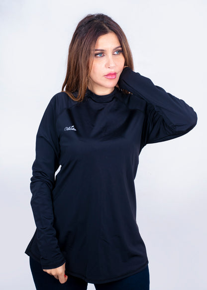 Aero Flex Modest Sports Top - Black