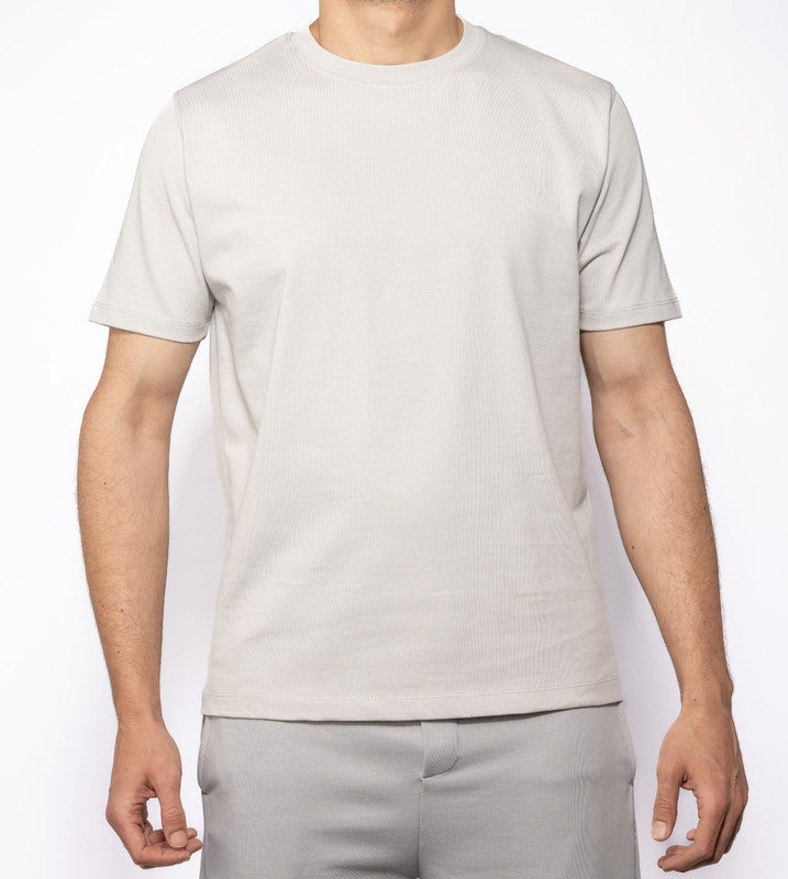 Cotton Basic T-shirt - Light Grey