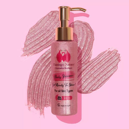 Flamingo natural Body Shimmer Lotion Rosegold