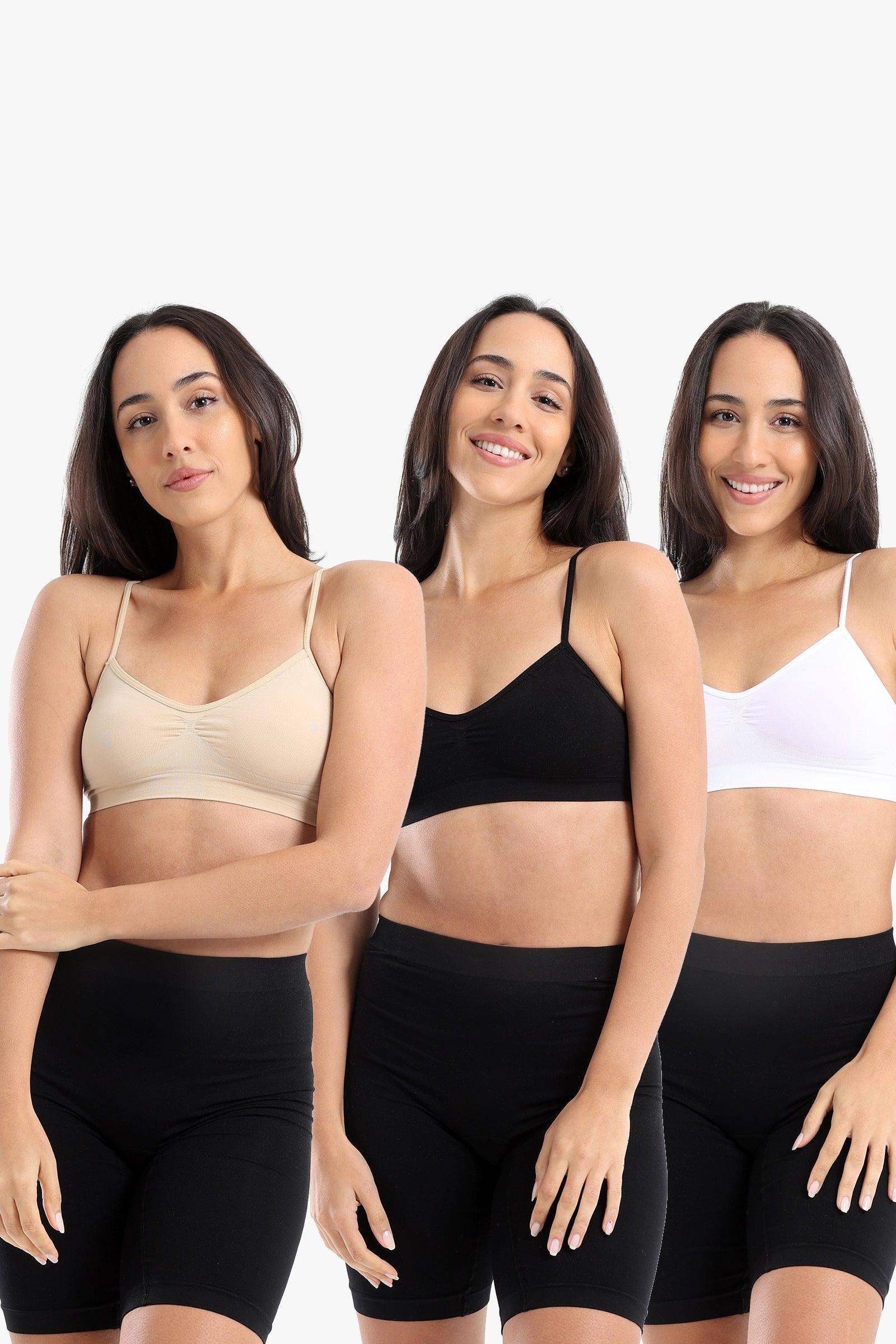 Microfiber Seamless Bralette - Pack of 3 - Carina - ÙƒØ§Ø±ÙŠÙ†Ø§