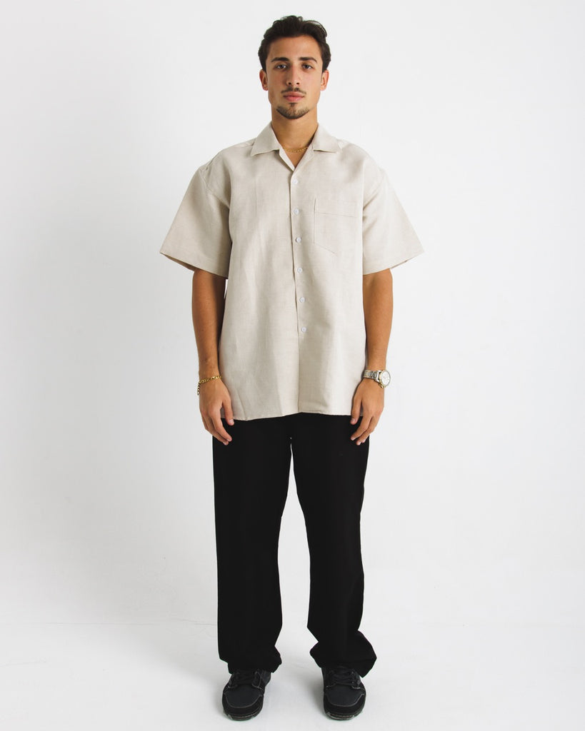 402 Beige Short Sleeve Shirts