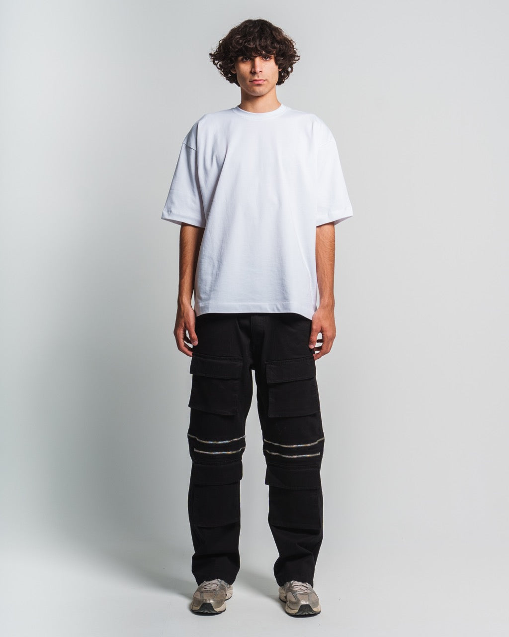 Cotton Cargo Pants – Black