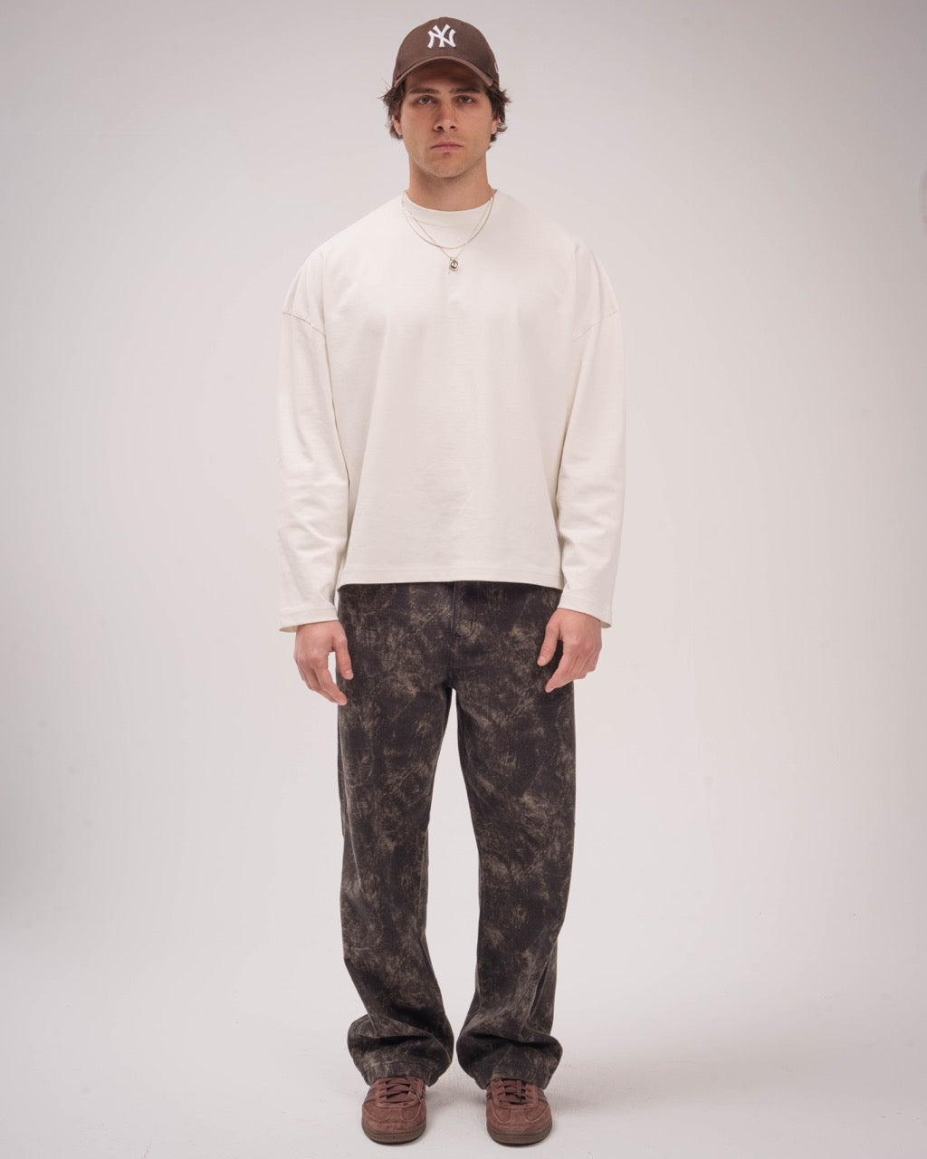 Gabardine Camouflage Pants - Brown