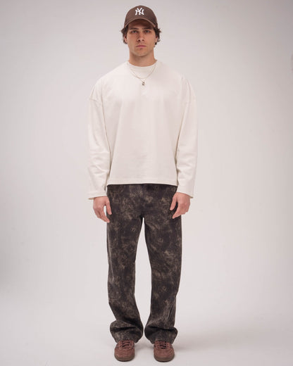 Gabardine Camouflage Pants - Brown
