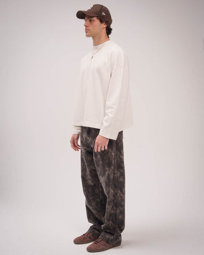 Gabardine Camouflage Pants - Brown