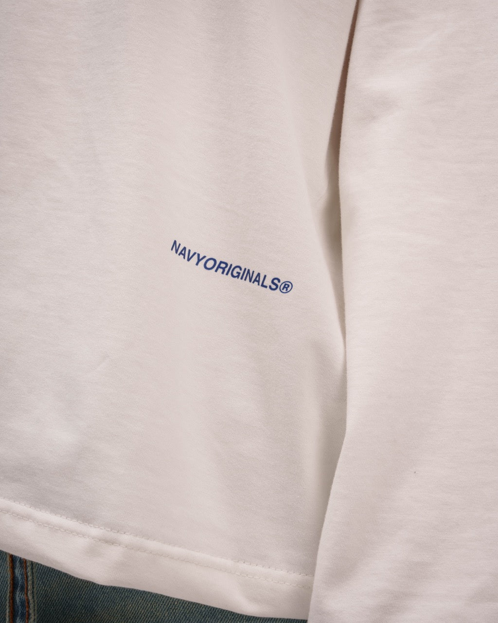 Cotton Printed Long Sleeve – White