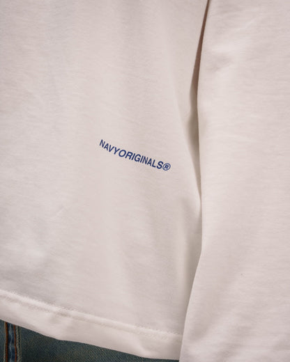 Cotton Printed Long Sleeve – White