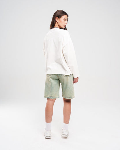 Denim Unisex Shorts Vintage Wash - Light Blue