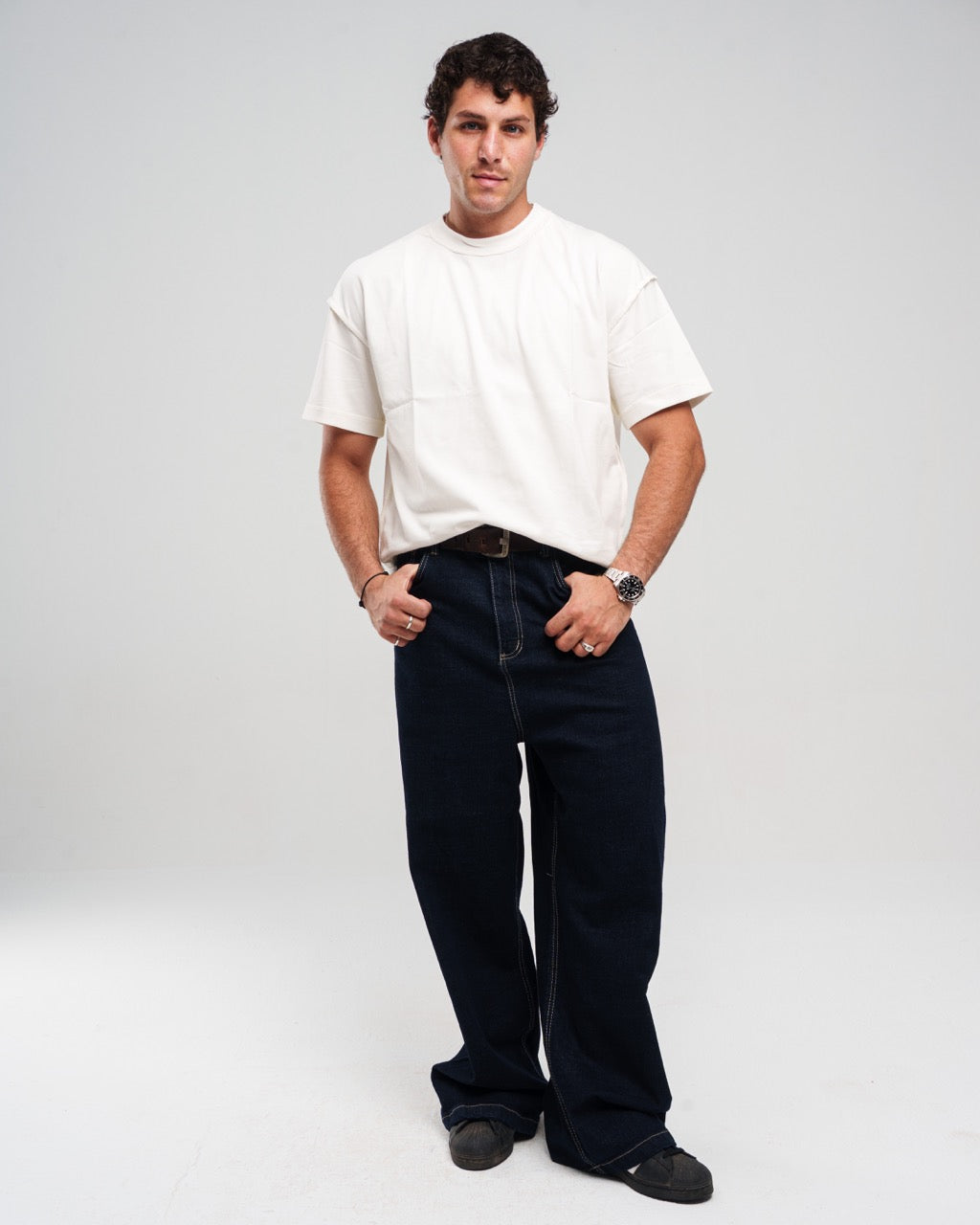 Denim Super Baggy Fit Jeans - Dark Navy