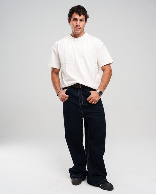 Denim Super Baggy Fit Jeans - Dark Navy