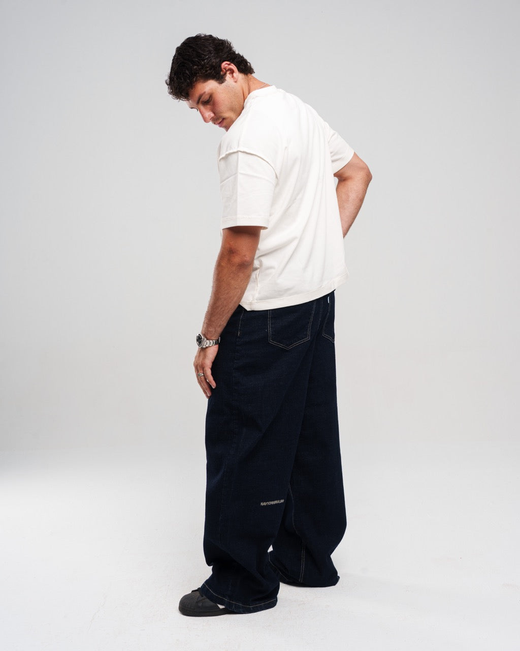 Denim Super Baggy Fit Jeans - Dark Navy