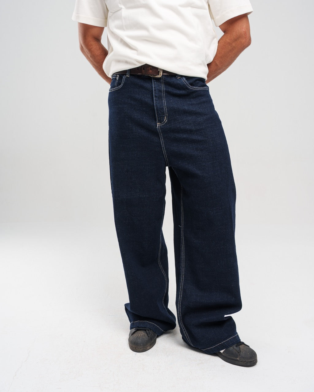 Denim Super Baggy Fit Jeans - Dark Navy