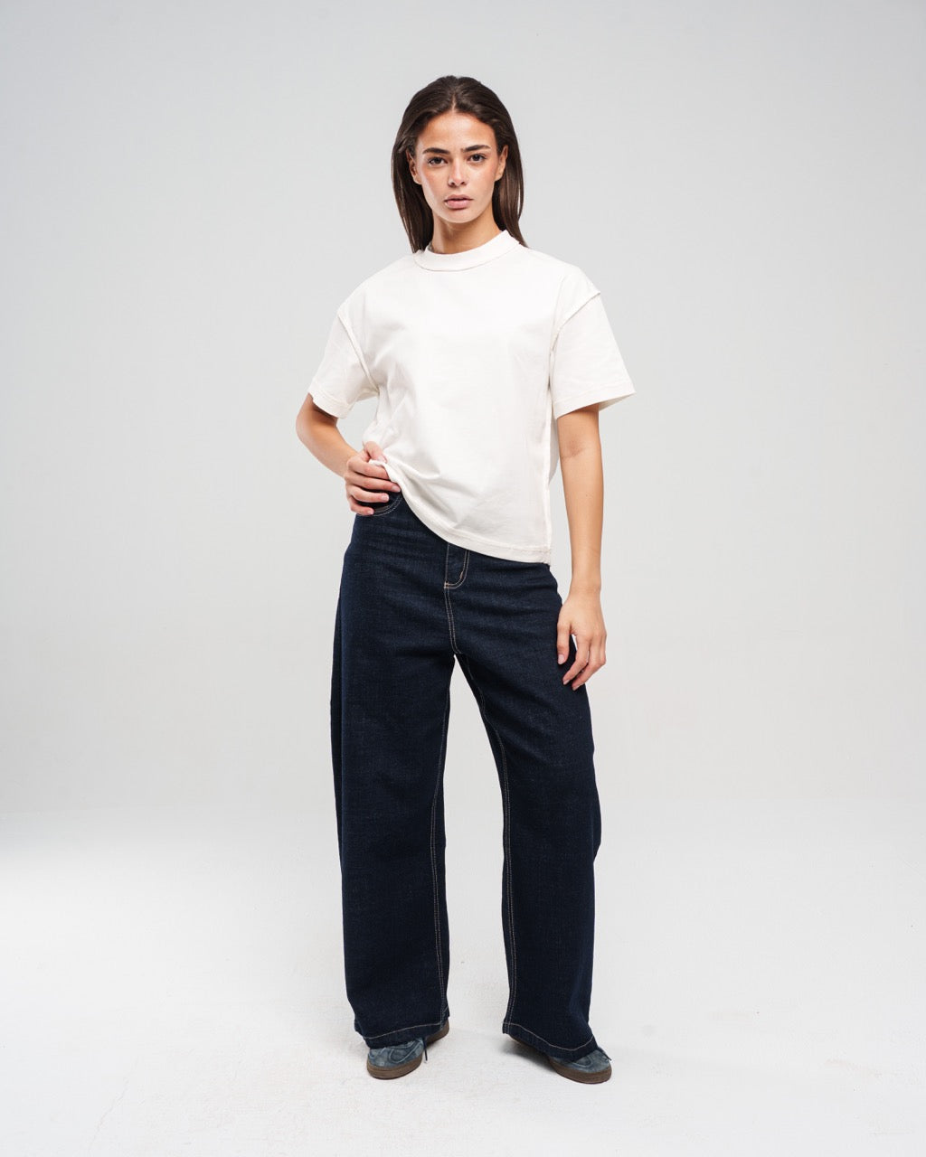 Denim Super Baggy Fit Jeans - Dark Navy