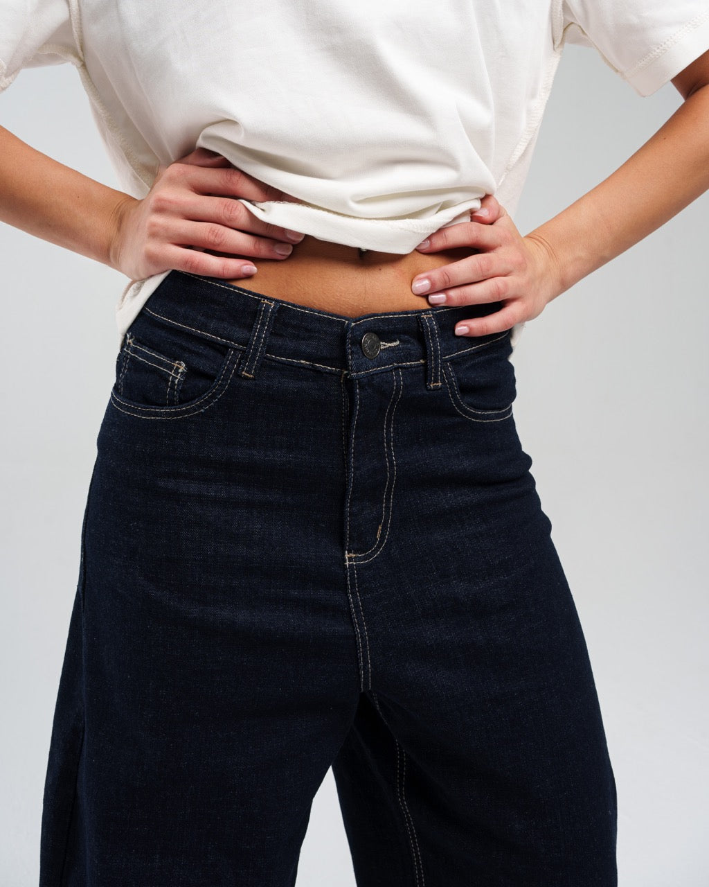 Denim Super Baggy Fit Jeans - Dark Navy