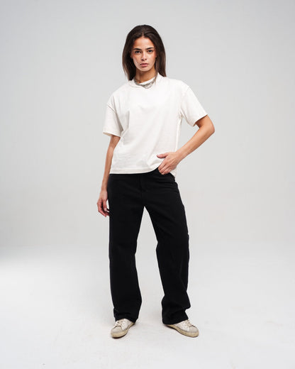 Unisex Denim Regular-Fit Pants - Black