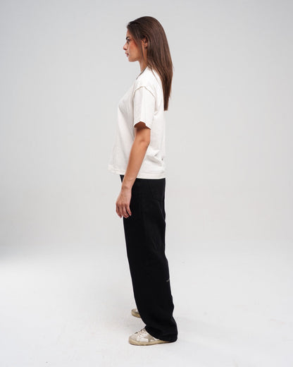 Unisex Denim Regular-Fit Pants - Black