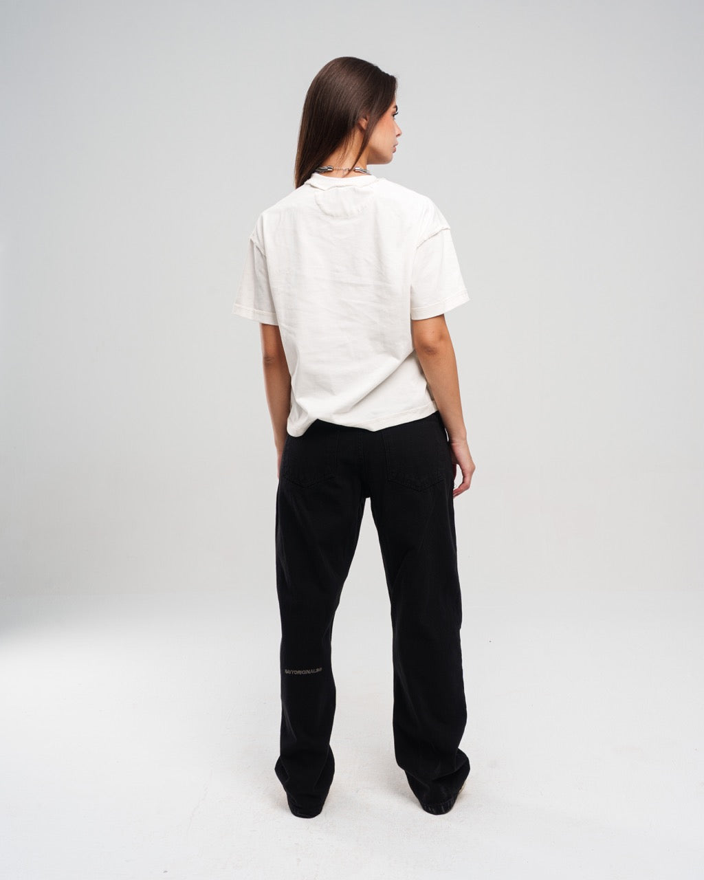 Unisex Denim Regular-Fit Pants - Black