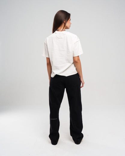 Unisex Denim Regular-Fit Pants - Black