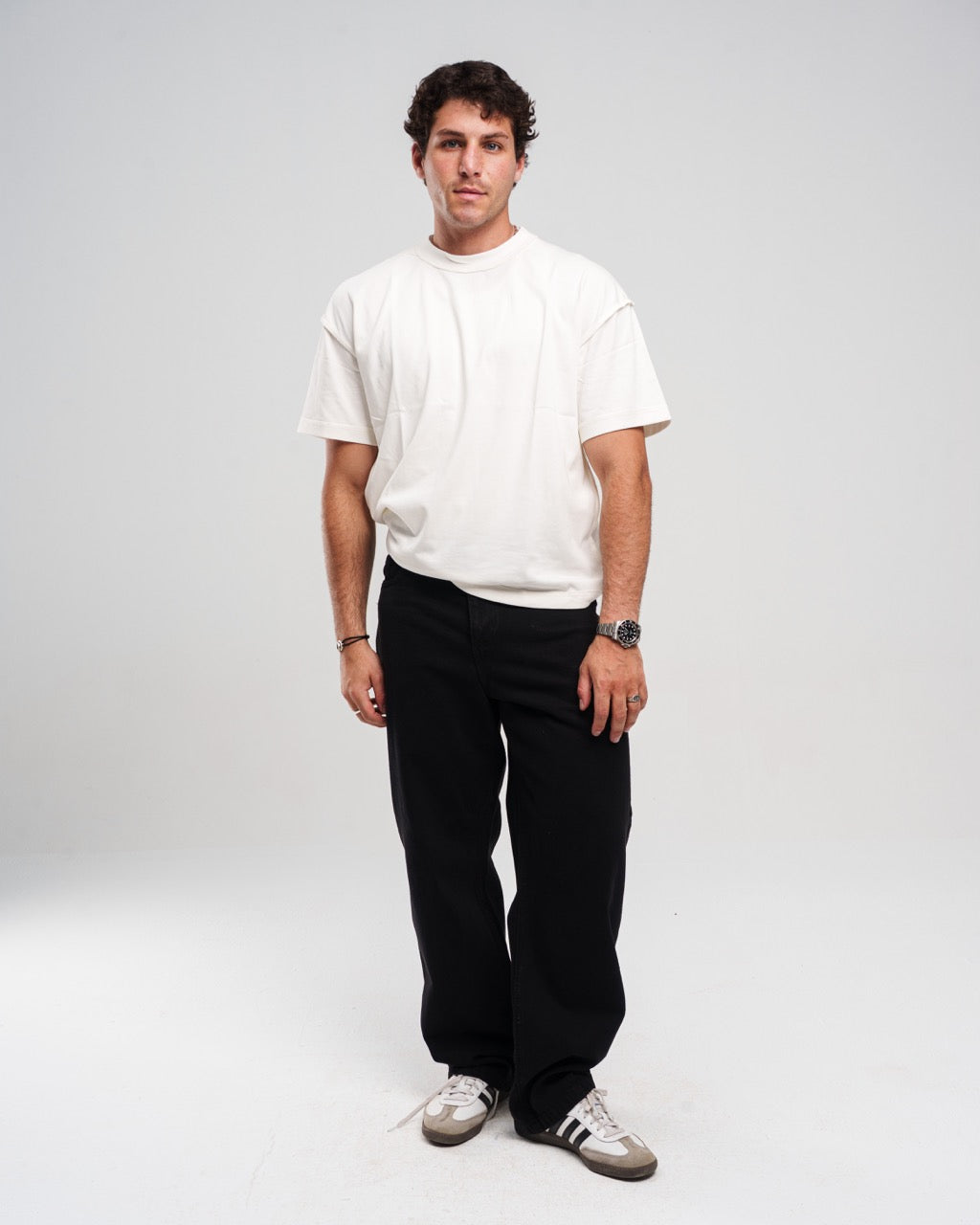 Unisex Denim Regular-Fit Pants - Black