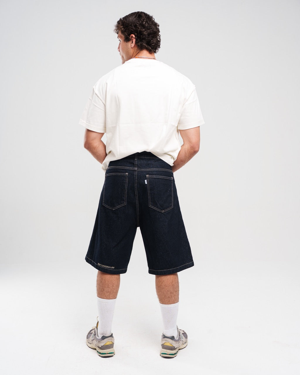 Denim Raw Shorts – Black