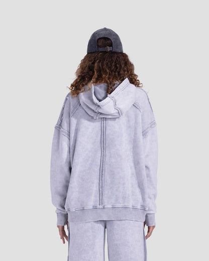 Washed Light Grey Hoodie