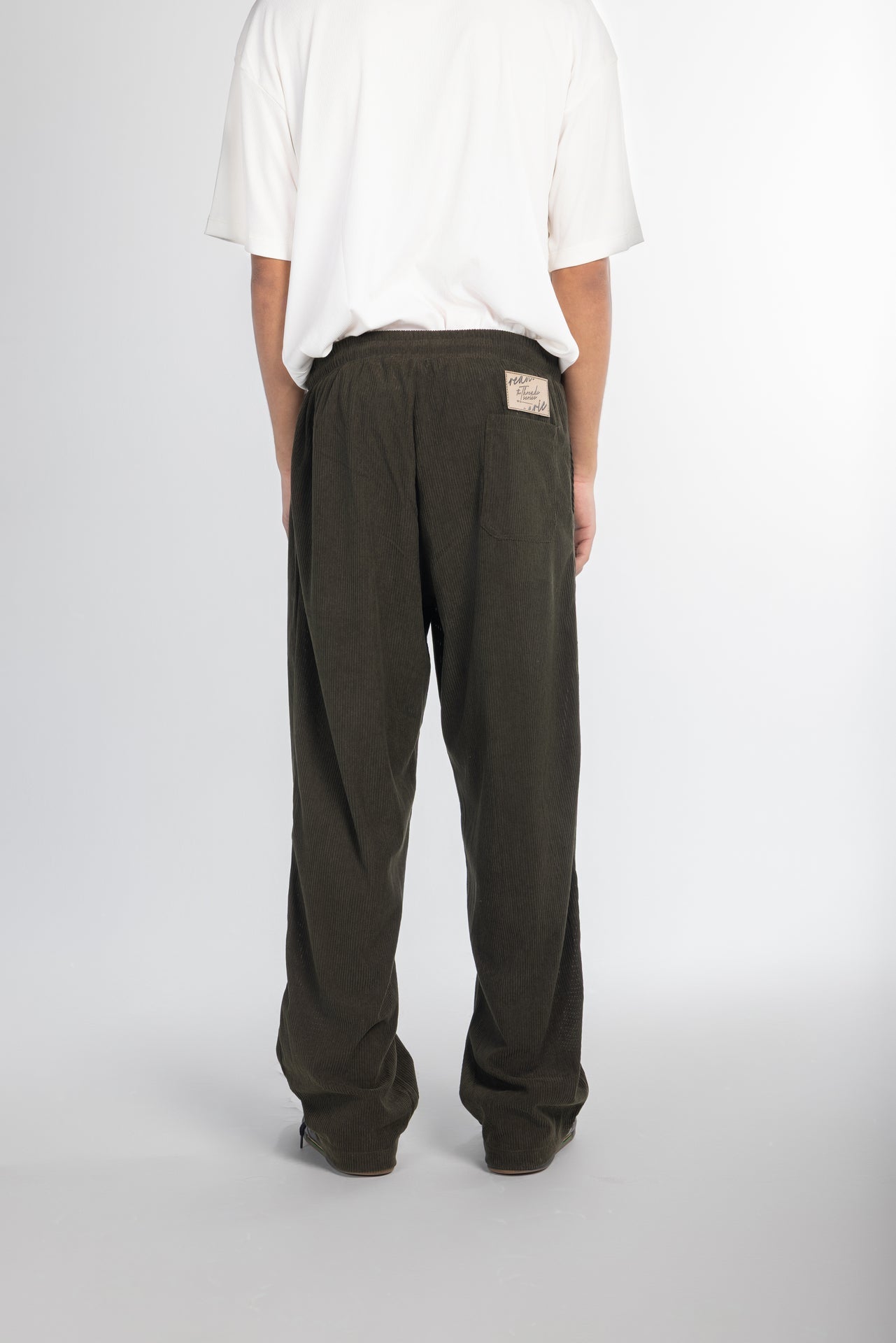 Corduroy Wide Leg Pants – Olive Green