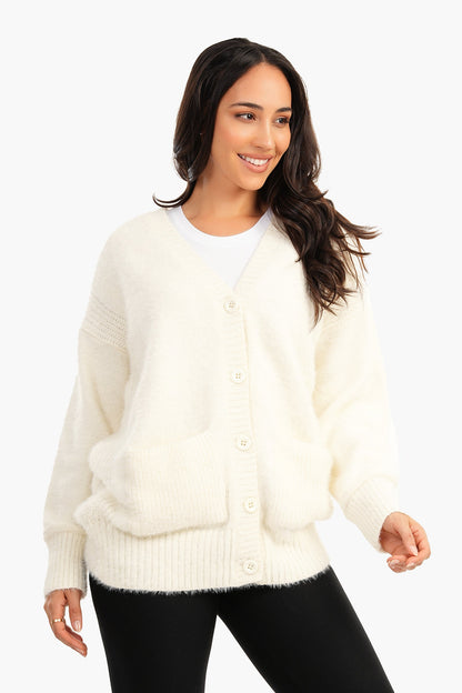 Knitted Drop Shoulder Cardigan