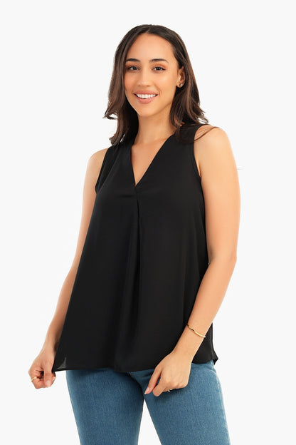 V-Neck Sleeveless Blouse