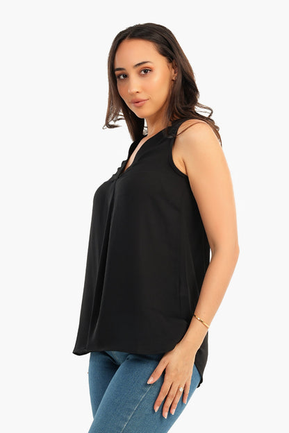 V-Neck Sleeveless Blouse