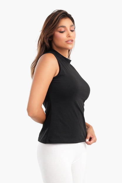 High Neck Slim Fit Top - Carina - ÙƒØ§Ø±ÙŠÙ†Ø§